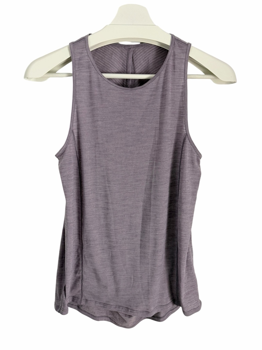 LULULEMON Heathered Dark Purple Tank open Back Size 8